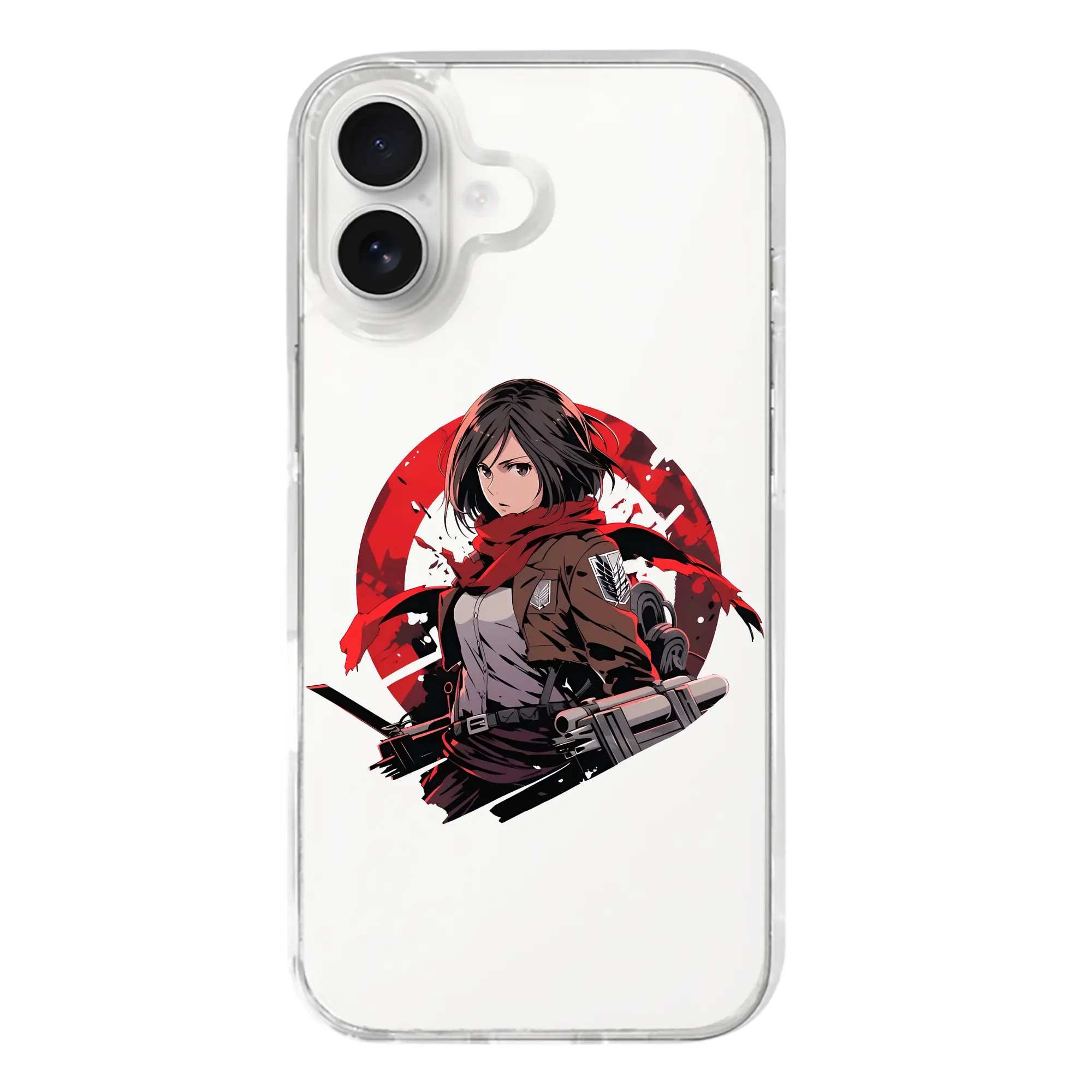 進撃の巨人 グッズ ミカサ・アッカーマン - iPhone 17シリーズ 透明スマホケース – 薄型・耐衝撃・精密フィット保護カバー